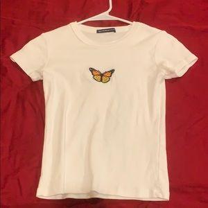 White butterfly top